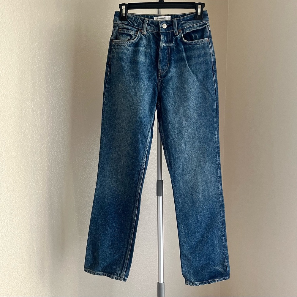 Reformation Cynthia High Rise Straight Jeans Size 24 NEW